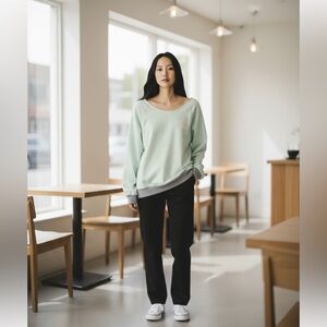 Victoria’s Secret PINK- Cozy Outerwear Fall Mint Color Sweater two tone Color